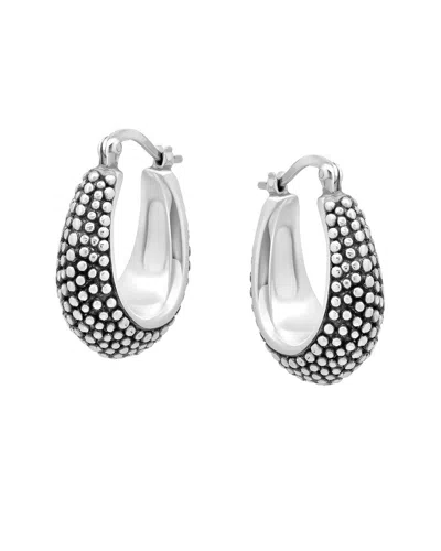 MAXCOLOR MAXCOLOR SILVER DANGLE EARRINGS