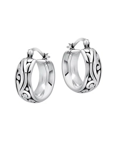 Maxcolor Silver Dangle Earrings In Metallic