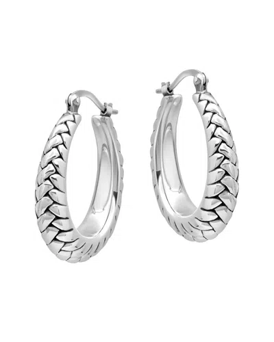Maxcolor Silver Dangle Earrings In Metallic