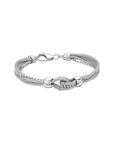 Maxcolor Silver Mesh Bracelet In Metallic