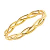 Maxcolor Solid 10k Yellow Gold Braided Ring In Gold