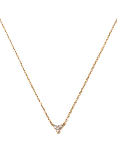 Maxcolor Solitaire 0.12 Ct. Tw. Lab-grown Diamond 14k Necklace In Gold