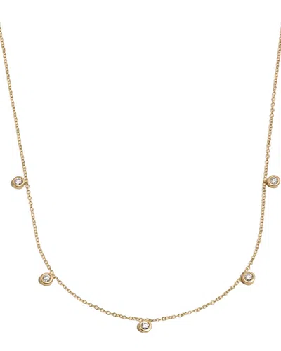 Maxcolor Solitaire 0.33 Ct. Tw. Lab-grown Diamond 14k Necklace In Gold
