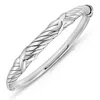 Maxcolor Sterling Silver Braided Rope Bangle Bracelet With Hinged Clasp In Silver