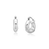 Maxcolor Sterling Silver Round Layered Twist Hoop Earrings In Metallic