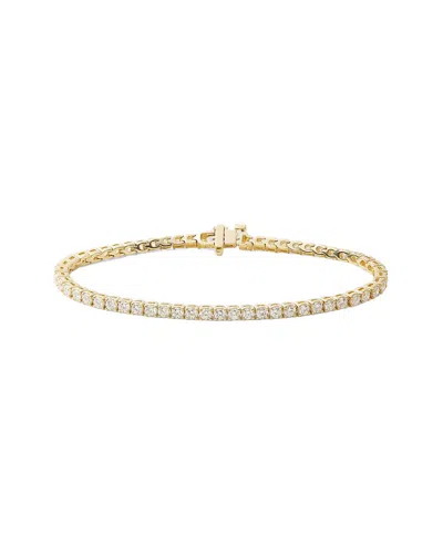 Maxcolor Tennis 2.30 Ct. Tw. Lab-grown Diamond 18k Bracelet In Gold