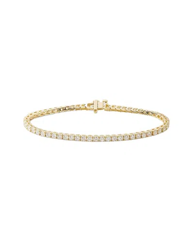 Maxcolor Tennis 2.30 Ct. Tw. Lab-grown Diamond 18k Bracelet In Gold