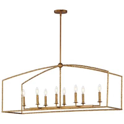 Maxim Martel 46" Etruscan Gold 8-light Linear Chandelier