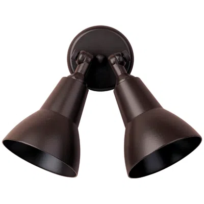 Maxim 18 1/2" Damp Location Bronze Finish Double Floodlight
