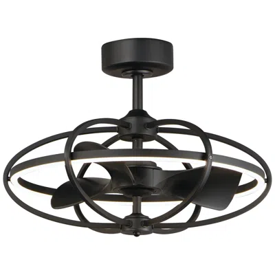 Maxim 27 1/2"  Corona Black Wifi-enabled Led Fandelight