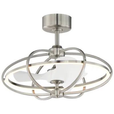 Maxim 27 1/2"  Corona Satin Nickel Wifi-enabled Led Fandelight