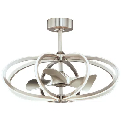 Maxim 33 1/2"  Solstice Satin Nickel 8-light Wifi-enabled Led Fandelight