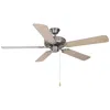 Maxim 52" Basic-max Satin Nickel Maple Ceiling Fan With Pull Chain