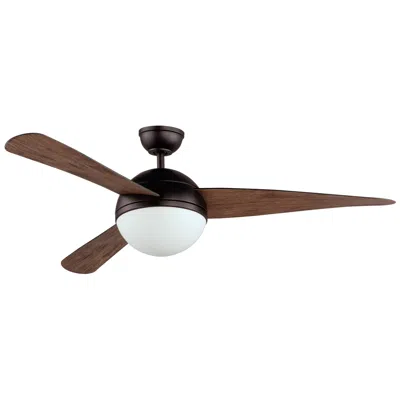 Maxim 52" Cupola Oil-rubbed Bronze And Walnut Led Ceiling Fan