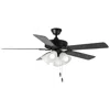 Maxim 52"  Basic-max 4-light Led Black Finish Pull Chain Ceiling Fan