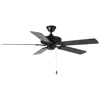 Maxim 52"  Basic-max Black And Walnut Ceiling Fan With Pull Chain