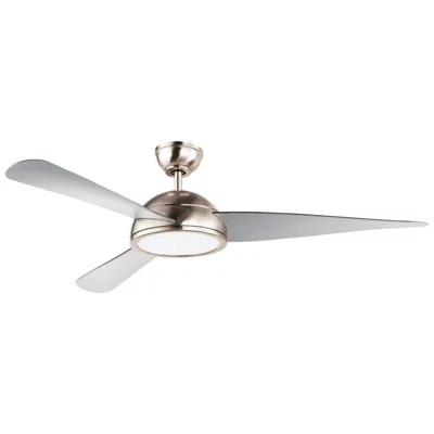 Maxim 52"  Cupola Brushed Nickel Finish 3-blade Led Ceiling Fan