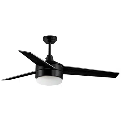 Maxim 52" Trio Black Led Ceiling Fan W/ Black And Silver Blades