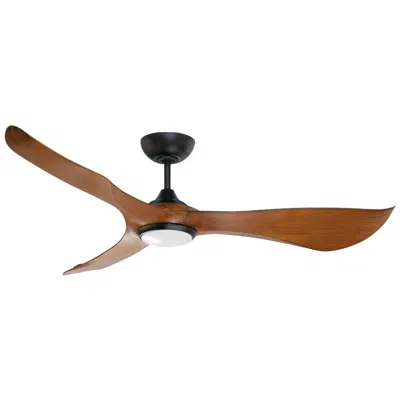 Maxim 56"  Keanu Black Led Ceiling Fan With Walnut Blades