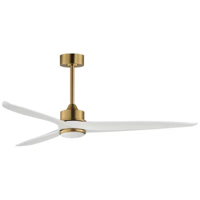 Maxim 72"  Woodwind Natural Aged Brass Led Ceiling Fan