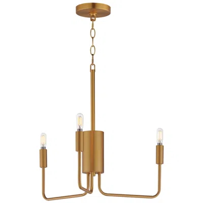 Maxim Abner 21" Wide Natural Aged Brass 3-light Chandelier