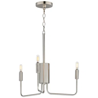 Maxim Abner 21" Wide Satin Nickel 3-light Chandelier