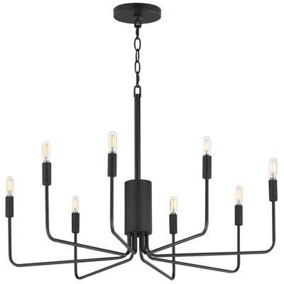 Maxim Abner 32" Wide Black 8-light Chandelier
