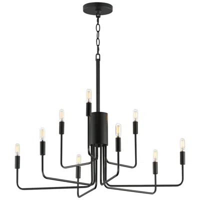 Maxim Abner 32" Wide Black 9-light Chandelier