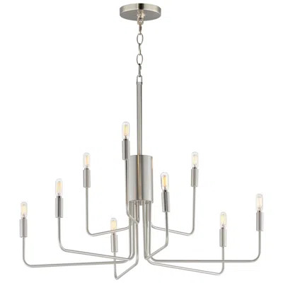 Maxim Abner 32" Wide Satin Nickel 9-light Chandelier