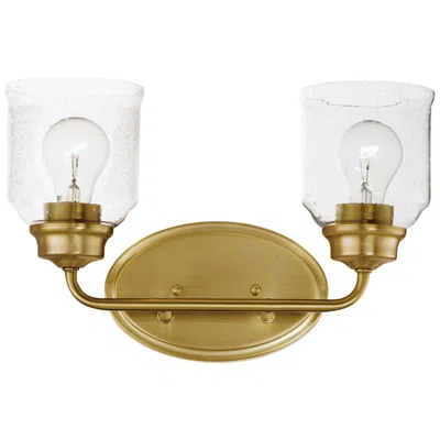 Maxim Acadia 14 3/4" Wide Natural Aged Brass 2-light Bath Vanity
