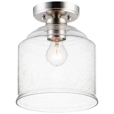 Maxim Acadia 1-light Semi-flush Mount Satin Nickel