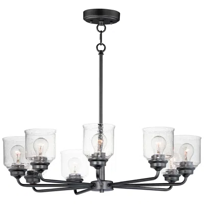 Maxim Acadia 32" Wide Black 8-light Chandelier In Multi