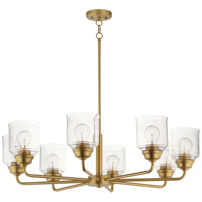 Maxim Acadia 32" Wide Natural Aged Brass 8-light Chandelier