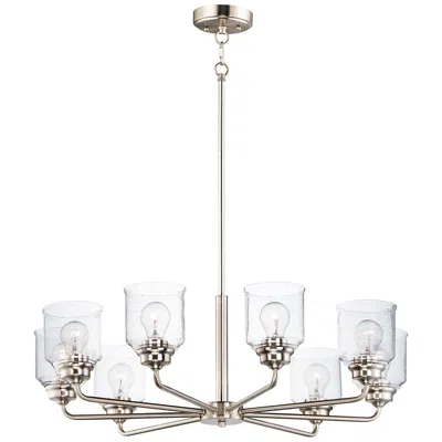Maxim Acadia 32" Wide Satin Nickel 8-light Chandelier In Multi