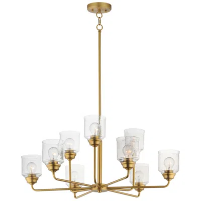 Maxim Acadia 34 3/4" Wide Natural Aged Brass 9-light Chandelier