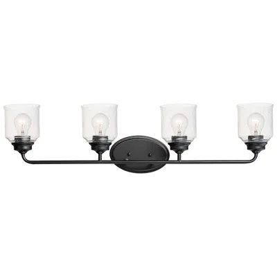 Maxim Acadia 35" Wide Black 4-light Bath Light