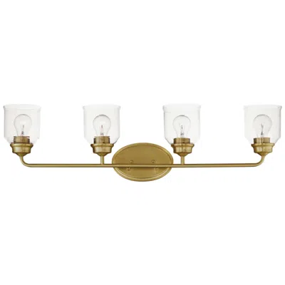 Maxim Acadia 35" Wide Natural Aged Brass 4-light Bath Vanity