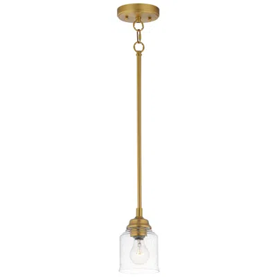 Maxim Acadia 4 3/4" Wide Natural Aged Brass 1-light Pendant