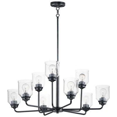 Maxim Acadia 9-light 34.75" Wide Black Chandelier