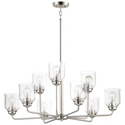 Maxim Acadia 9-light Chandelier - Satin Nickel