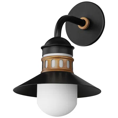 Maxim Admiralty 1-light Outdoor Wall Sconce - Black/antique Brass