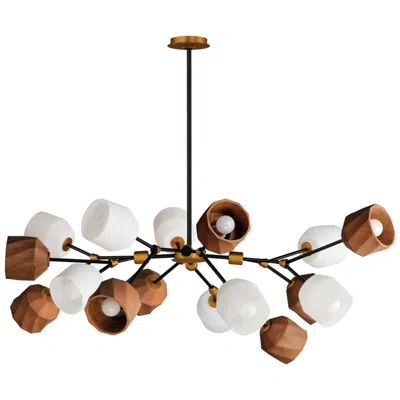 Maxim Akimbo 60 3/4" Wide Bronze And Brass 16-light Led Pendant