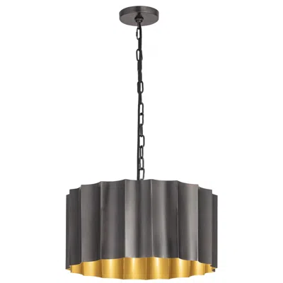 Maxim Allegra 18" Wide Gunmetal/gold Large 1-light Pendant