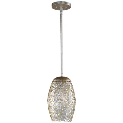 Maxim Arabesque 6 1/2" Wide Golden Silver Mini Pendant