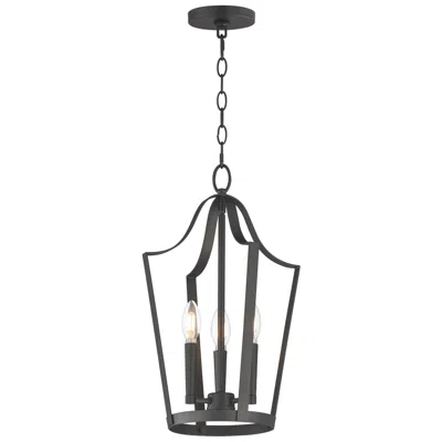 Maxim Arden 12" Wide Black 3-light Pendant