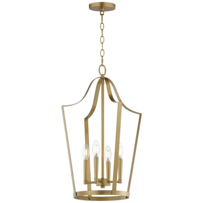 Maxim Arden 16" Wide Natural Aged Brass 4-light Pendant