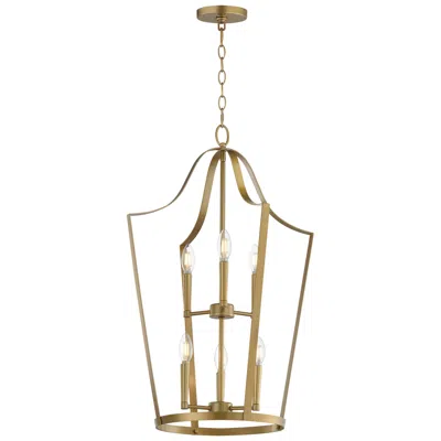 Maxim Arden 20" Wide Natural Aged Brass 6-light Pendant
