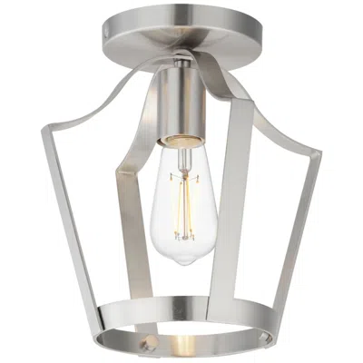 Maxim Arden 9 1/2" Wide Satin Nickel Single Pendant/semi Flush