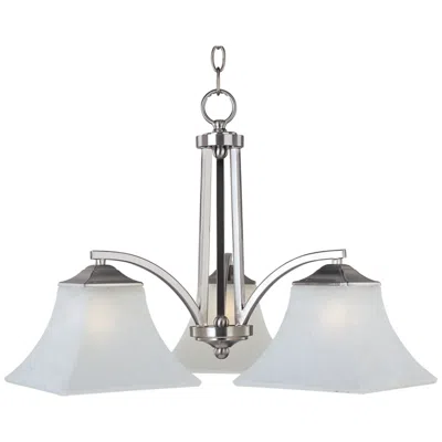 Maxim Aurora 22 1/2" Wide 3-light Satin Nickel Chandelier