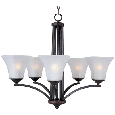 Maxim Aurora 26" Wide Oil-rubbed Bronze 5-light Chandelier